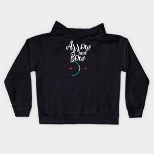 Archery arrow and bow Kids Hoodie